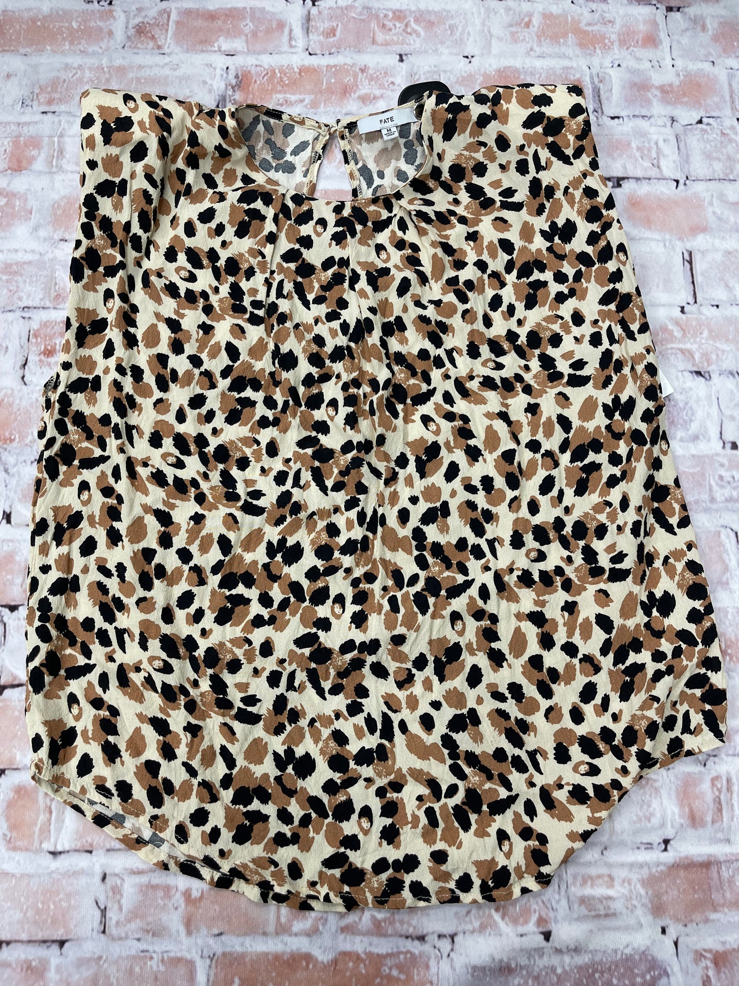 Top Sleeveless By Fate In Animal Print, Size: M