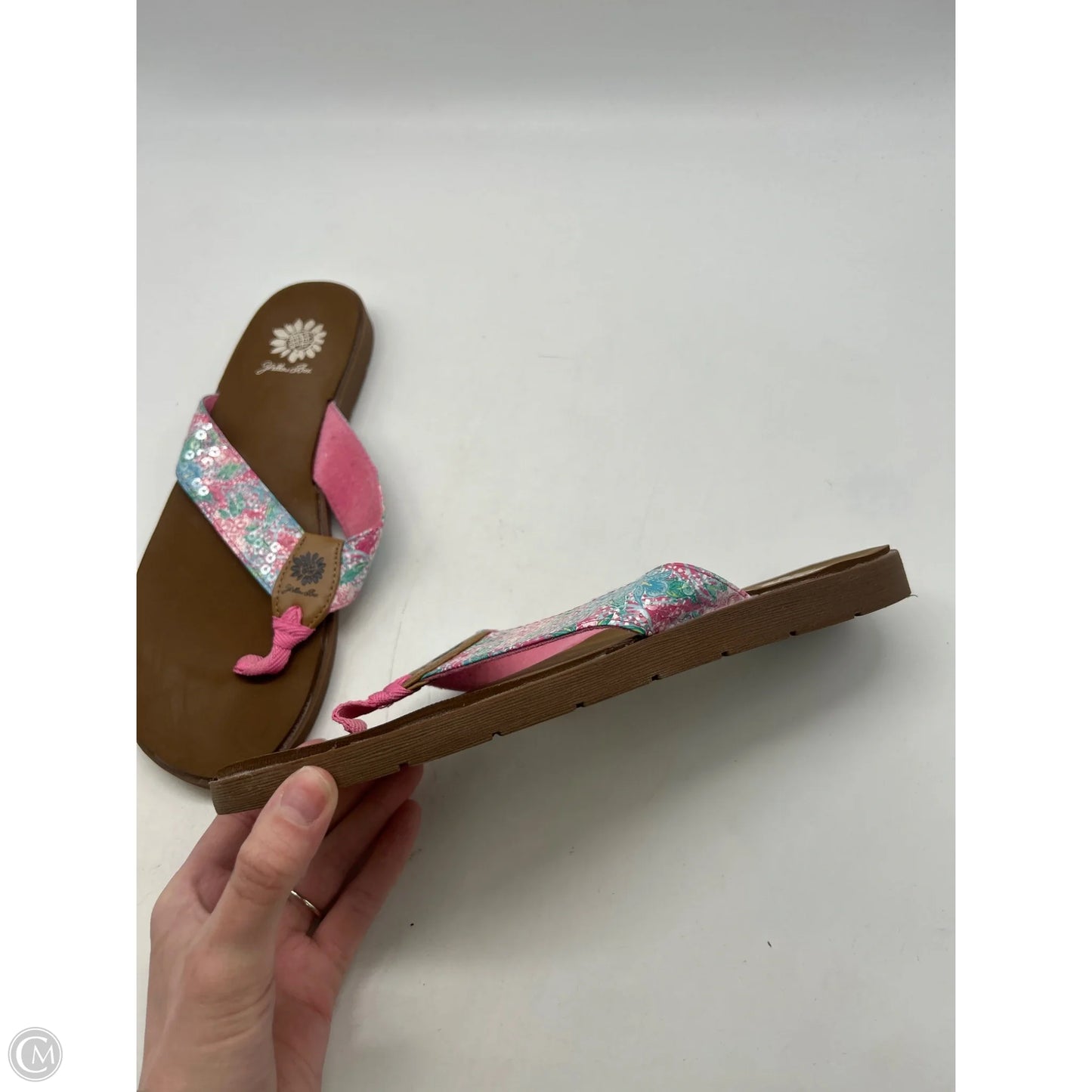 Sandals Flip Flops By Yellow Box In Pink, Size: 9.5