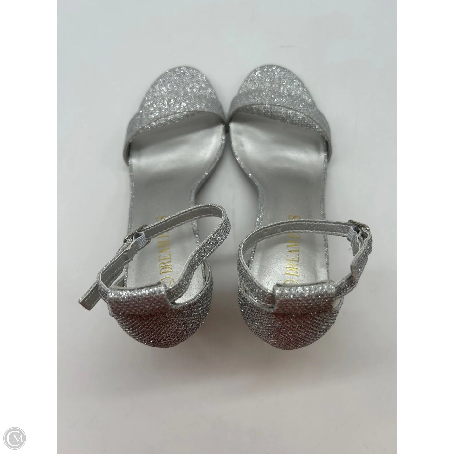 Shoes Heels Block By Dream Pairs In Silver, Size: 7.5