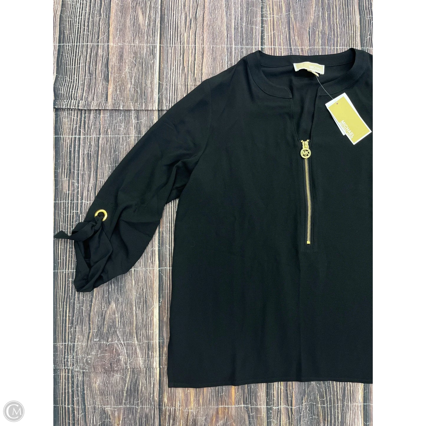 Top Long Sleeve By Michael By Michael Kors In Black, Size: M