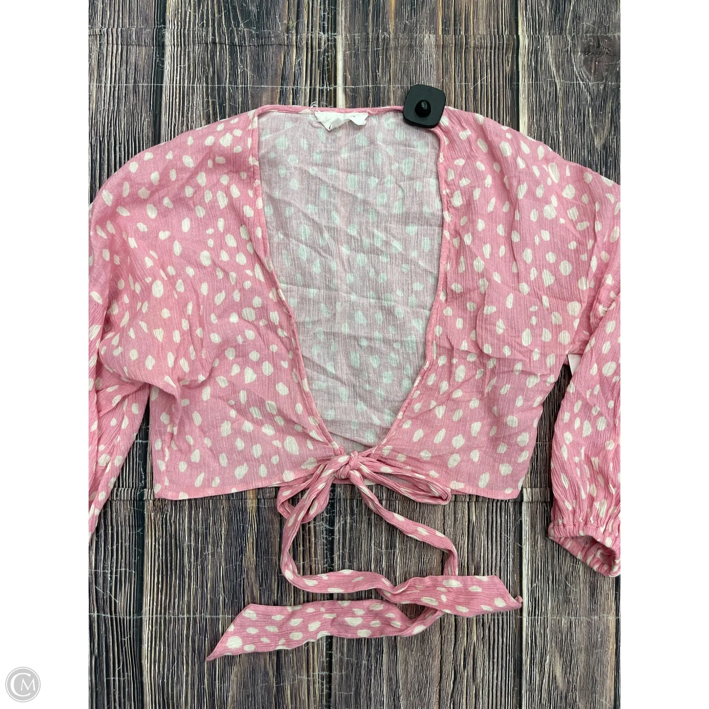 Top Long Sleeve By Anthropologie In Pink, Size: L