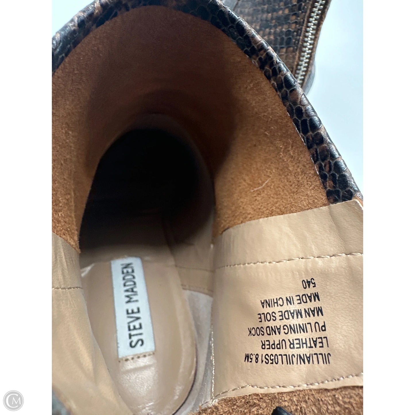 Boots Ankle Heels By Steve Madden In Brown, Size: 8.5