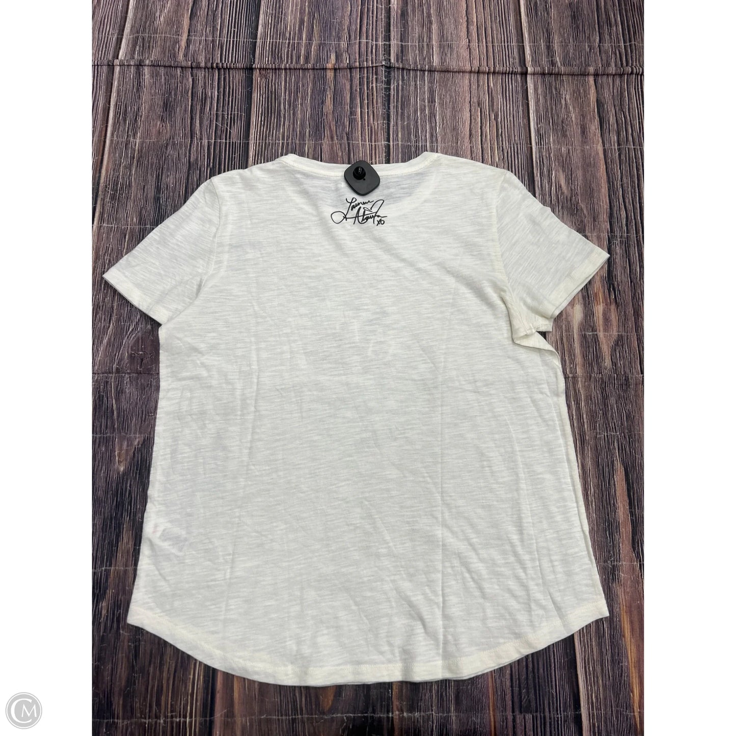 Top Short Sleeve By Maurices In Cream, Size: M