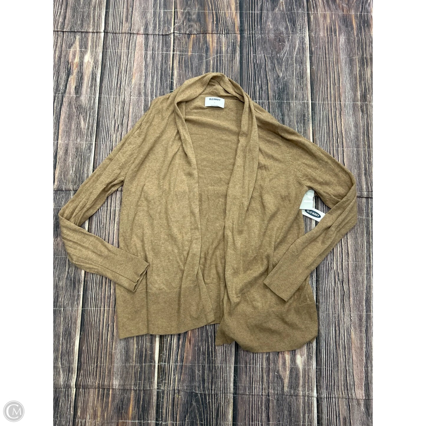 Sweater Cardigan By Old Navy In Tan, Size: L