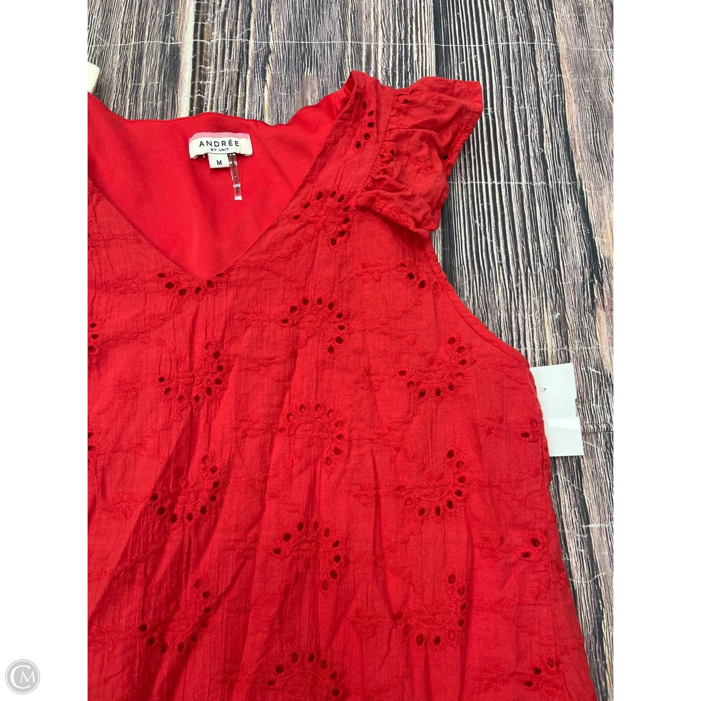 Top Sleeveless By Andree By Unit In Red, Size: M