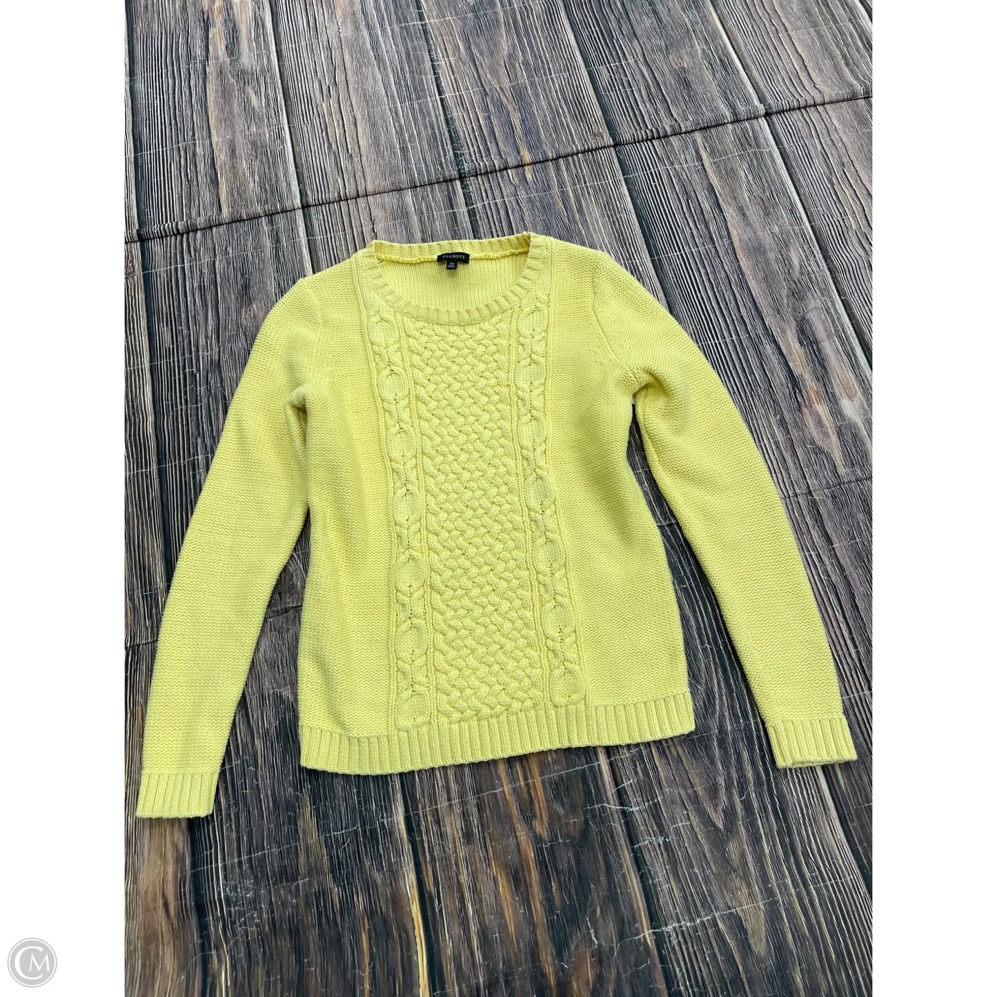Sweater By Talbots In Yellow, Size: Xs