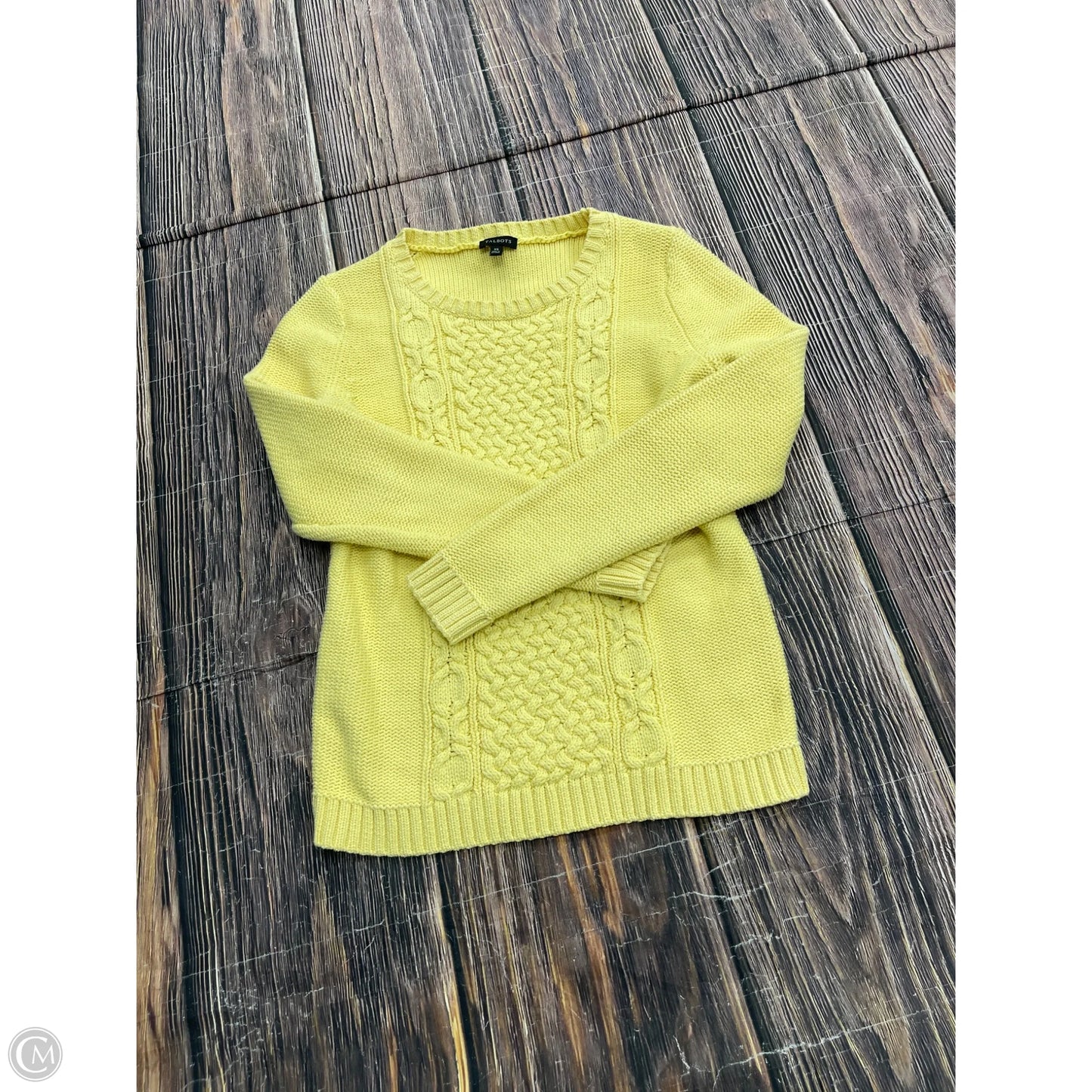 Sweater By Talbots In Yellow, Size: Xs