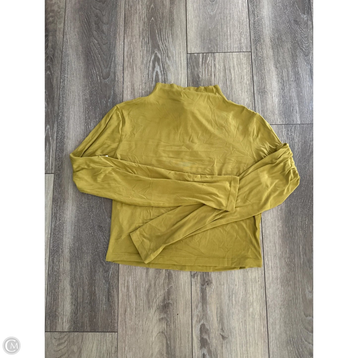Athletic Top Long Sleeve Collar By Lululemon In Green, Size: M