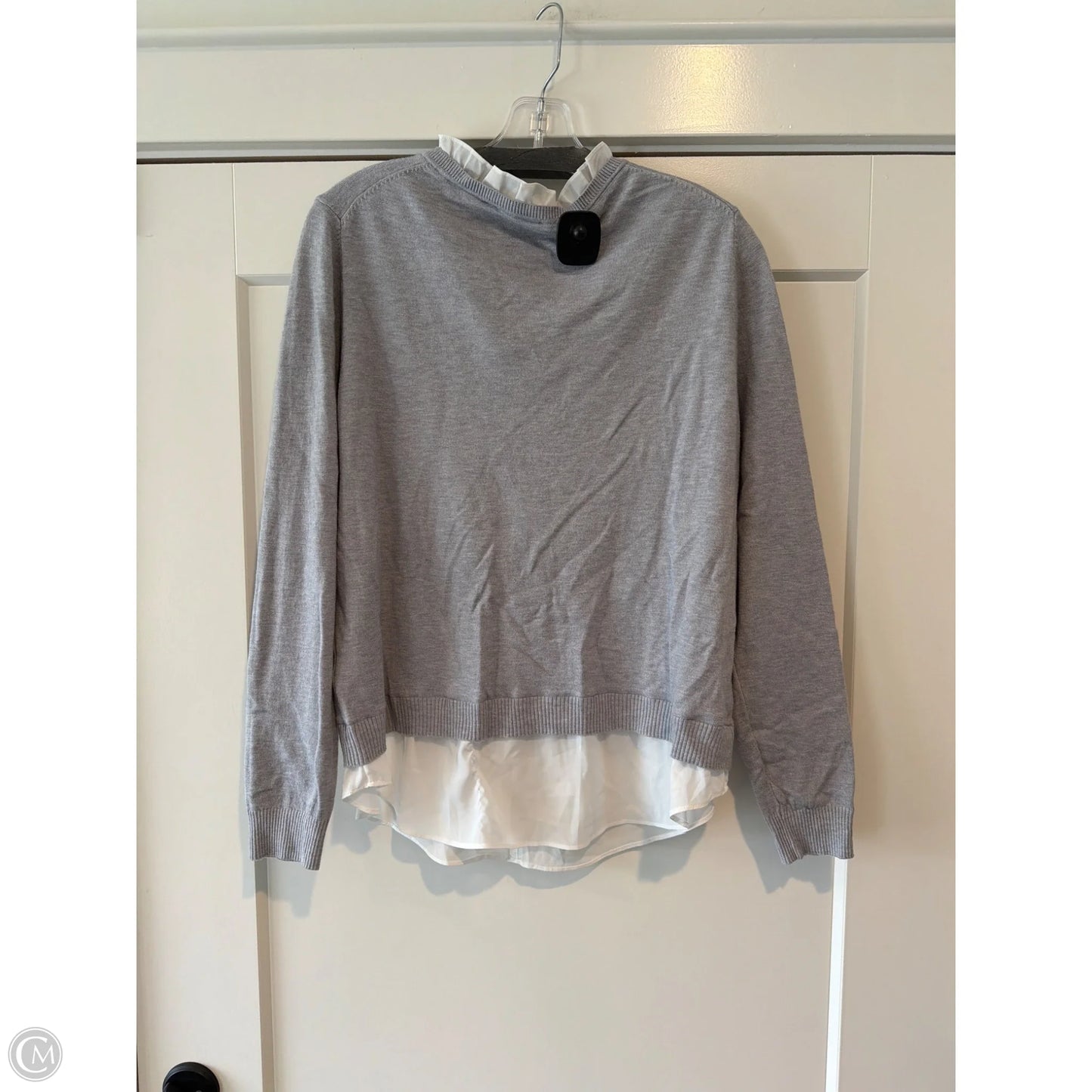 Top Long Sleeve By Sioni In Grey, Size: Xl