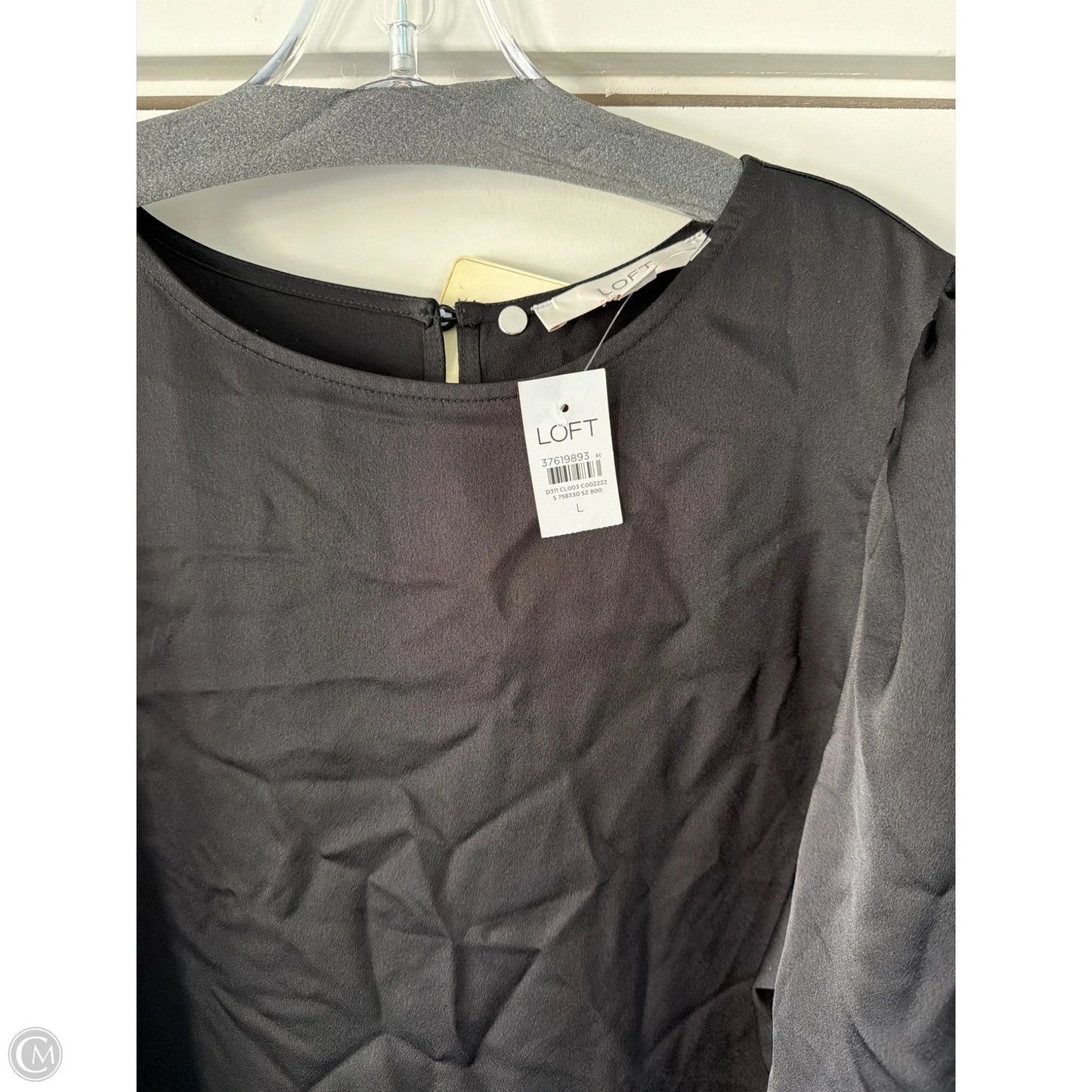 Top Long Sleeve By Loft In Black, Size: L
