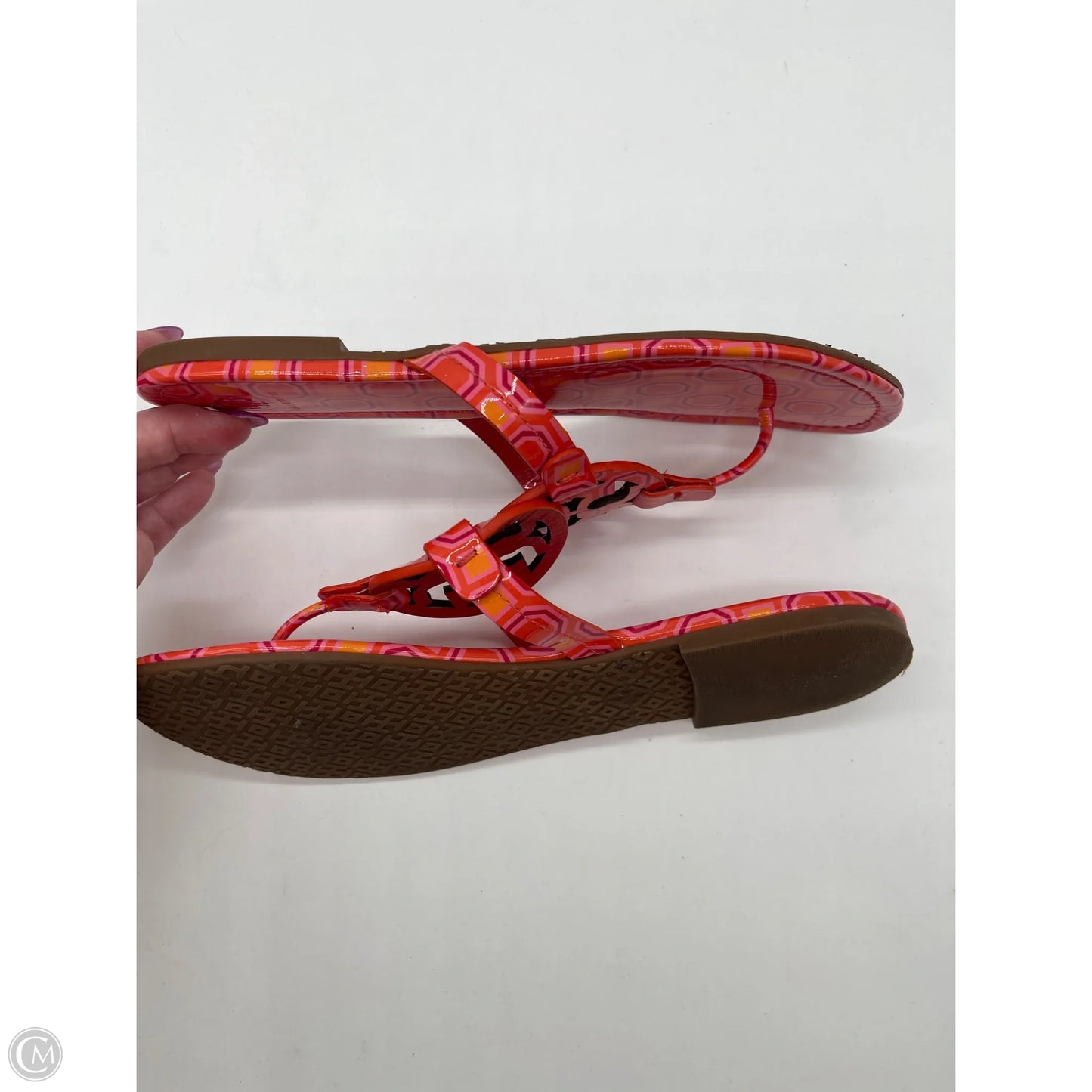 Sandals Designer By Tory Burch In Orange, Size: 10