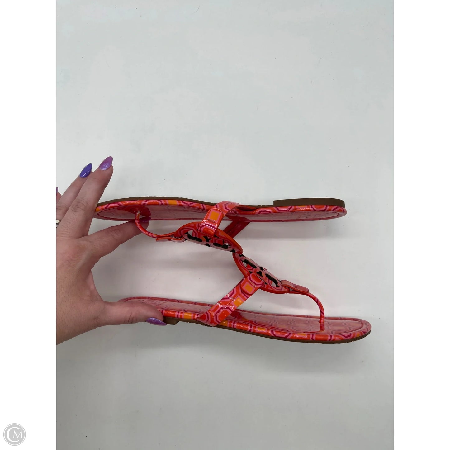 Sandals Designer By Tory Burch In Orange, Size: 10