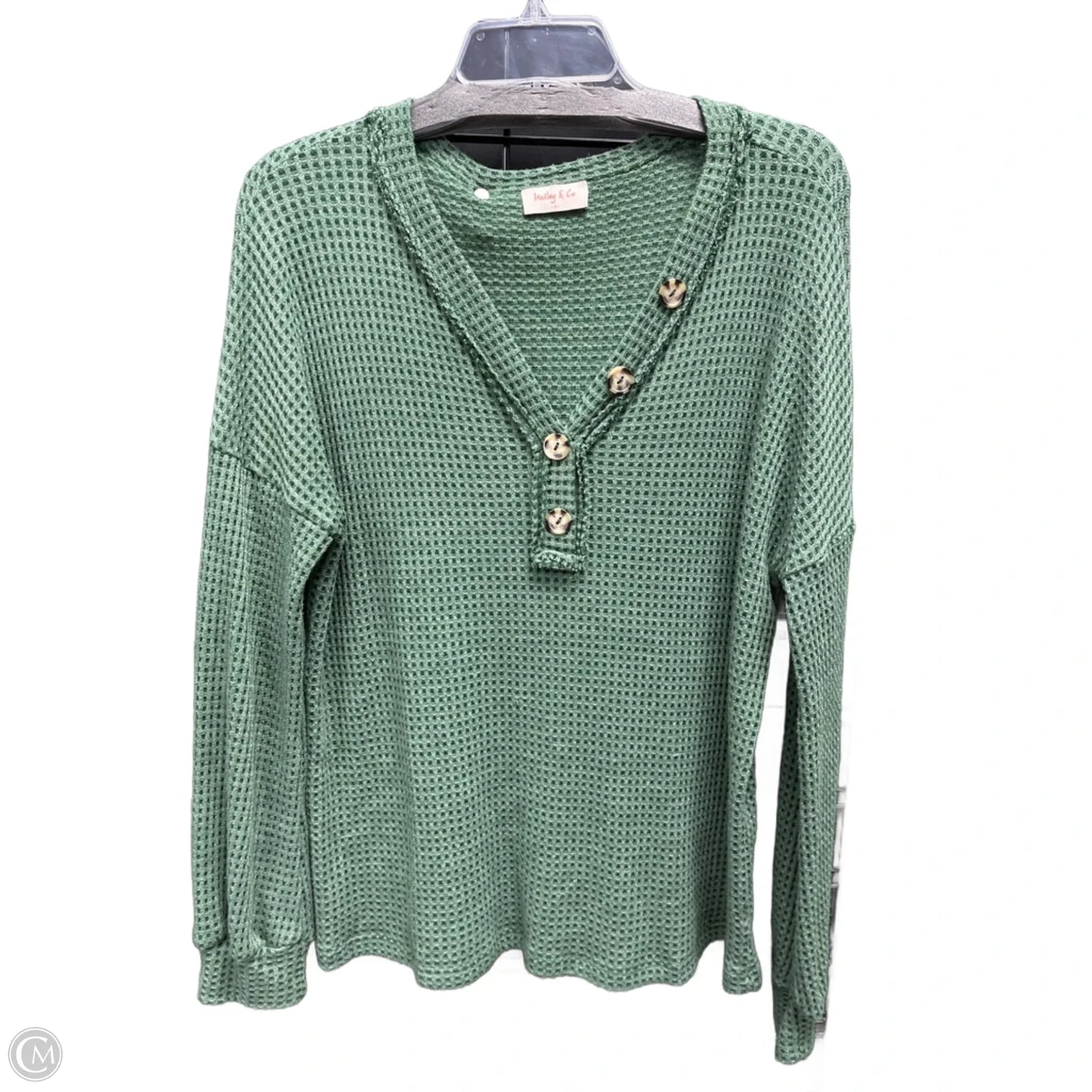 Top Long Sleeve By Clothes Mentor In Green, Size: L