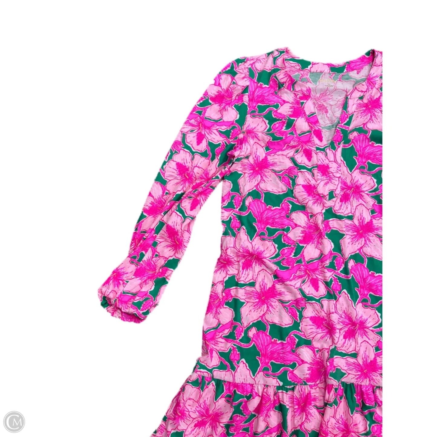 Dress Designer By Lilly Pulitzer In Green & Pink, Size: M