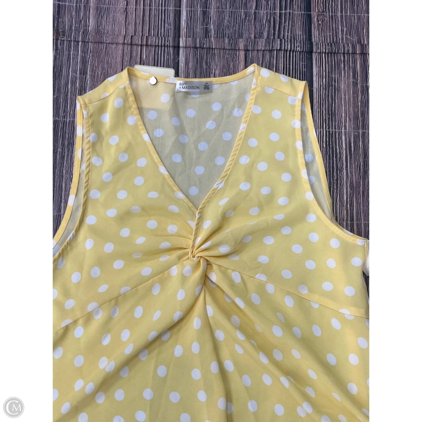 Tank Top By 89th And Madison In Yellow, Size: L
