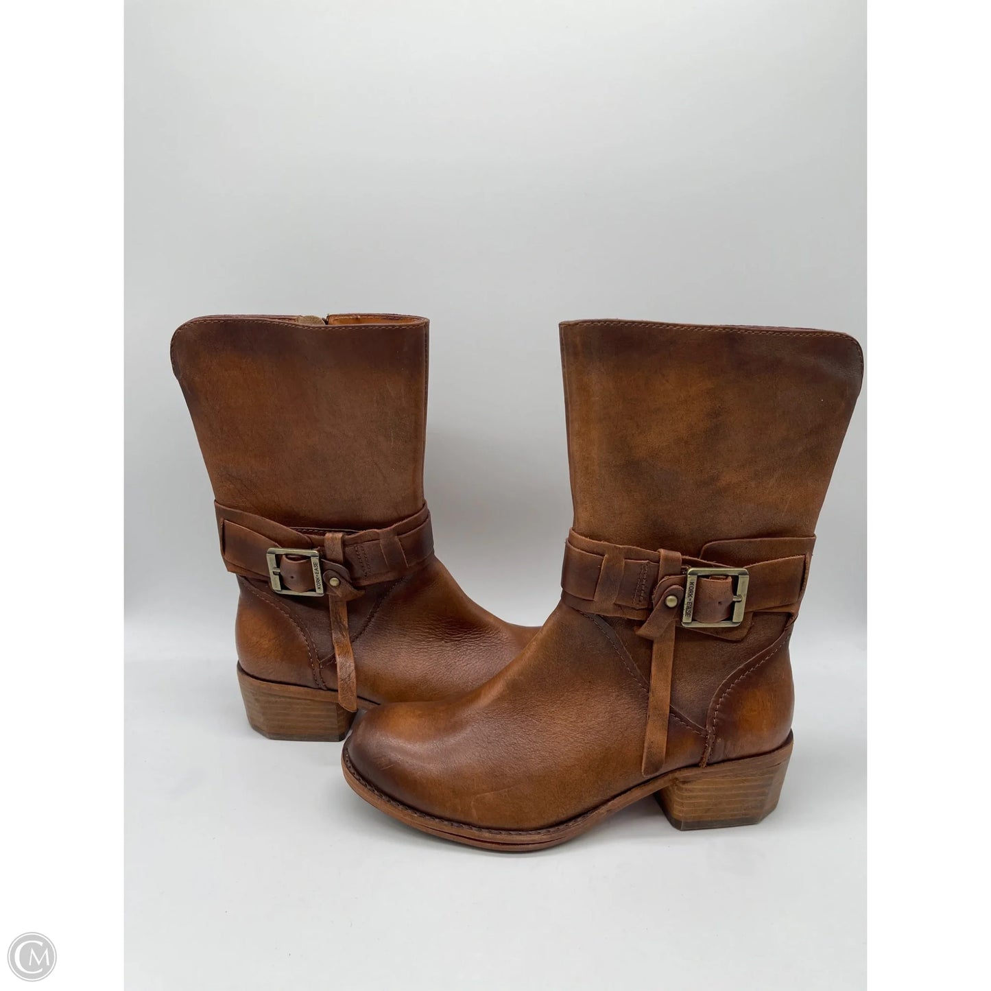 Boots Ankle Heels By Kork Ease In Brown, Size: 7.5