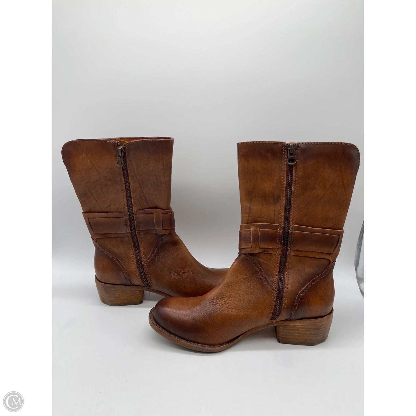 Boots Ankle Heels By Kork Ease In Brown, Size: 7.5