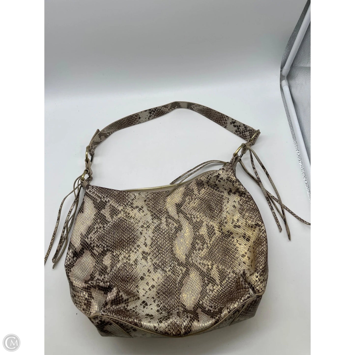 Handbag Leather By Hobo Intl, Size: Medium