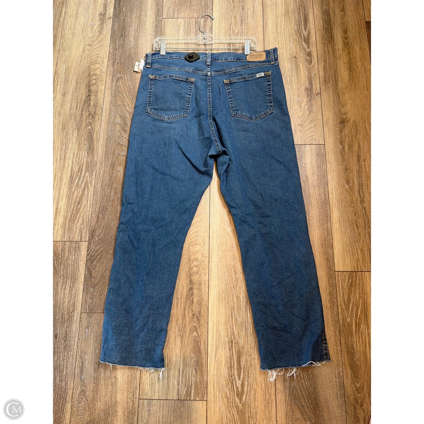 Jeans Straight By Levis In Blue Denim, Size: 16