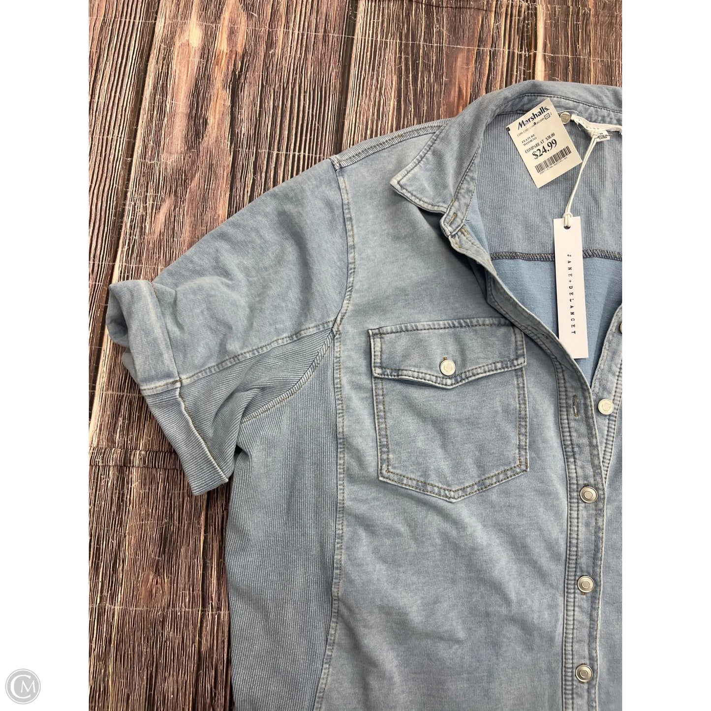 Top Short Sleeve By Jane And Delancey In Blue, Size: 3x