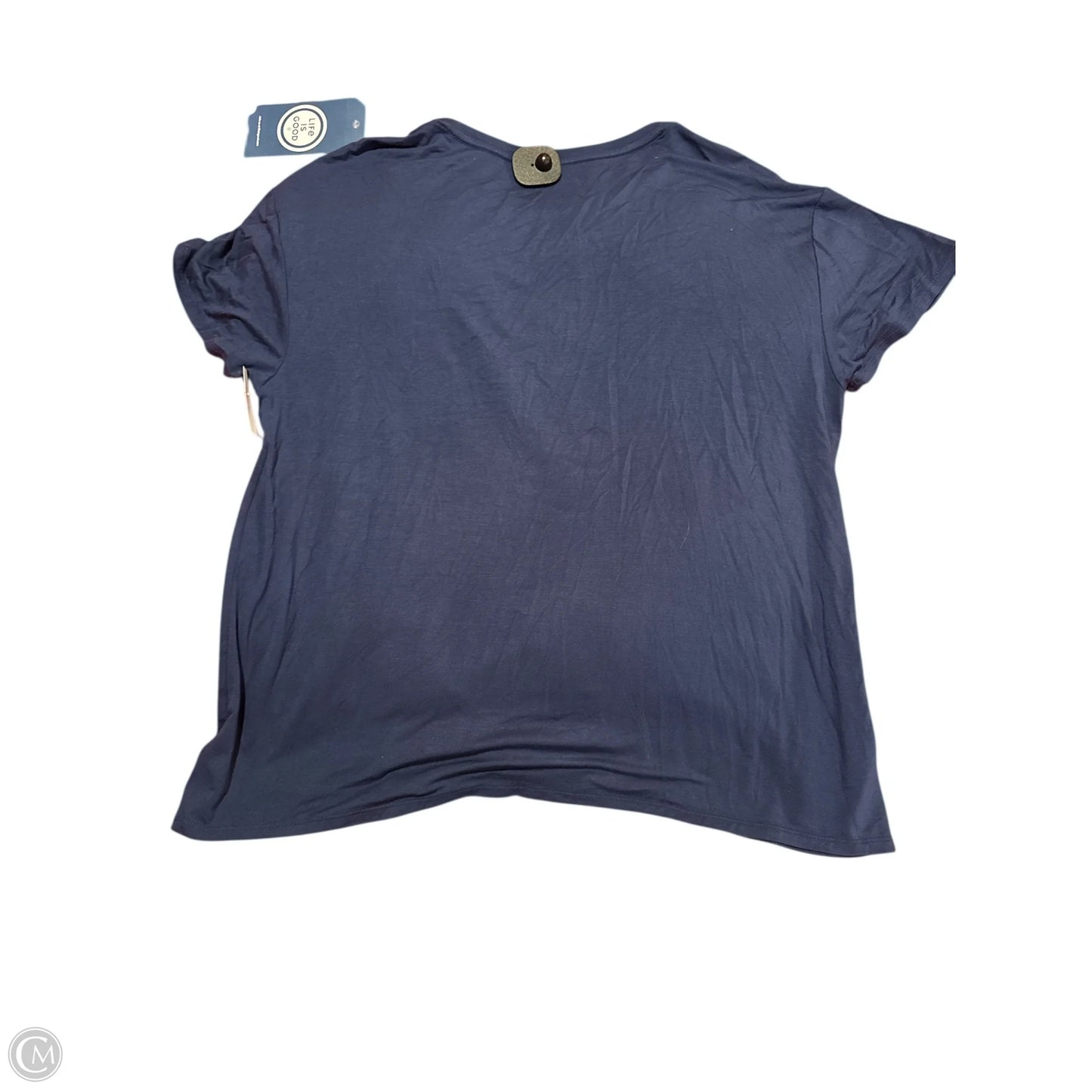 Top Short Sleeve By Life Is Good In Blue, Size: Xl