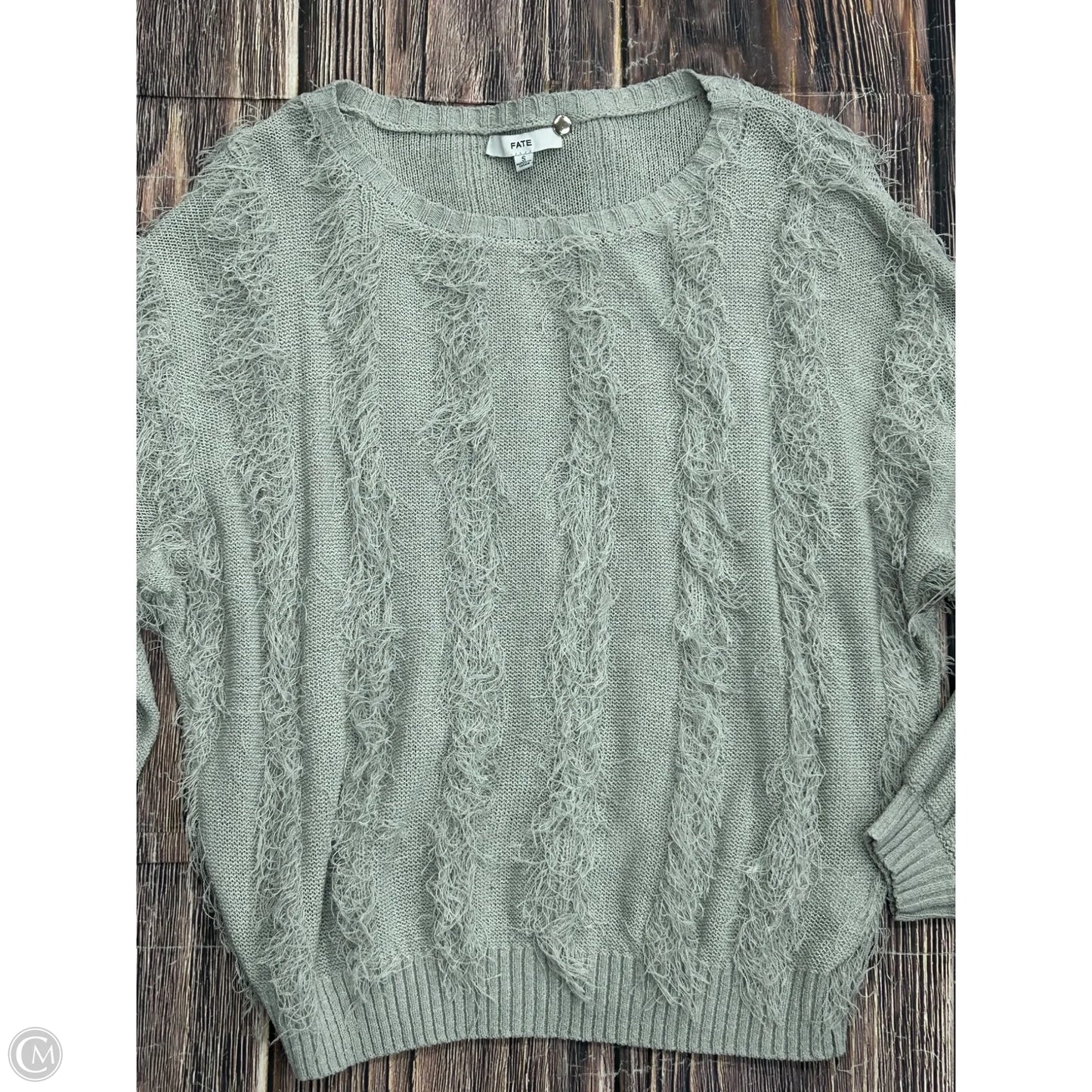 Top Long Sleeve By Fate In Grey, Size: S