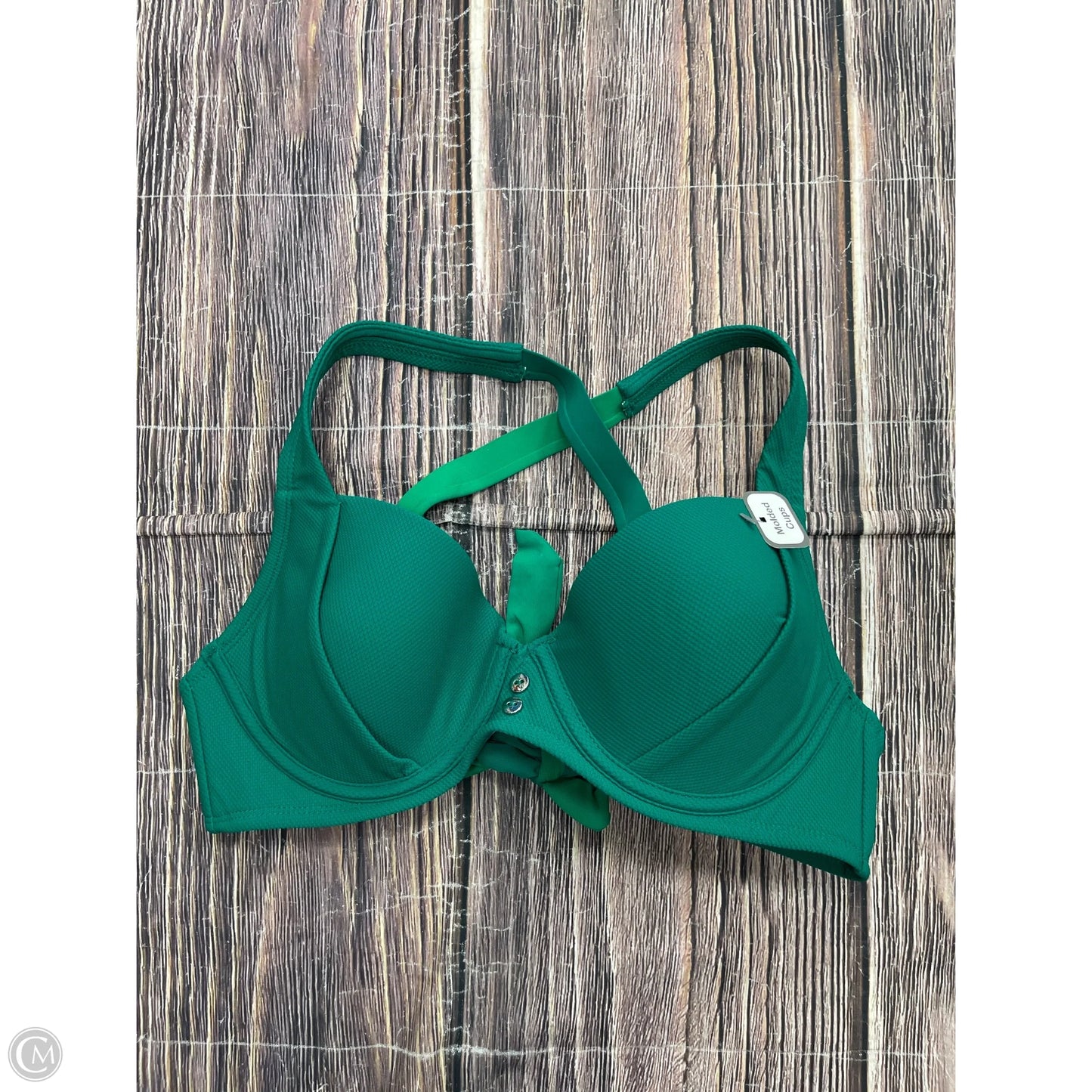 Swimsuit Top By Time And Tru In Green, Size: S