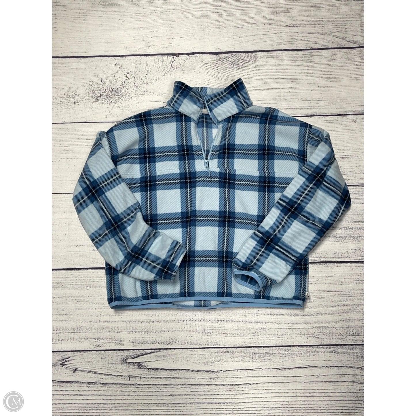 Sweatshirt Collar By Eddie Bauer In Blue, Size: M