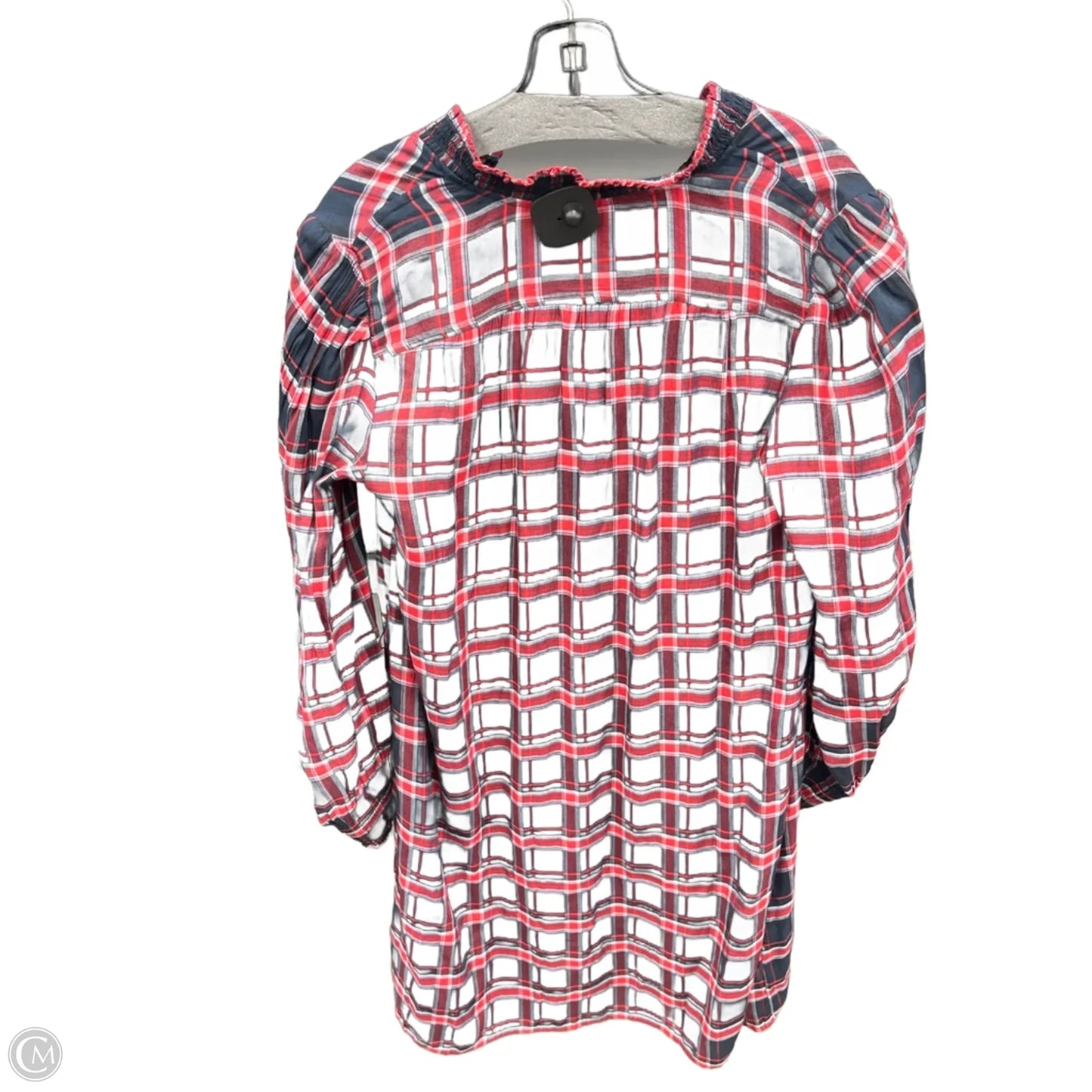 Dress Casual Short By Loft In Blue & Red, Size: M
