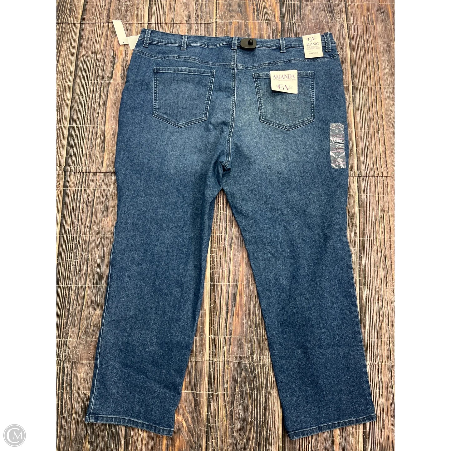 Jeans Straight By Gloria Vanderbilt In Blue Denim, Size: 24