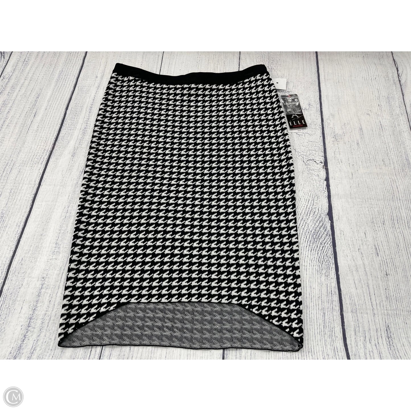 Skirt Midi By Elle In Black & White, Size: M
