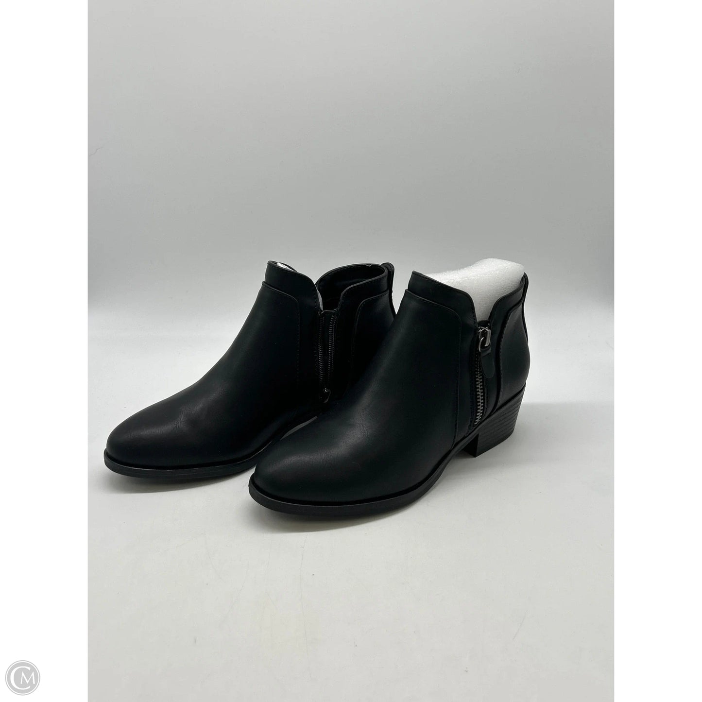 Boots Ankle Heels By Mia In Black, Size: 6
