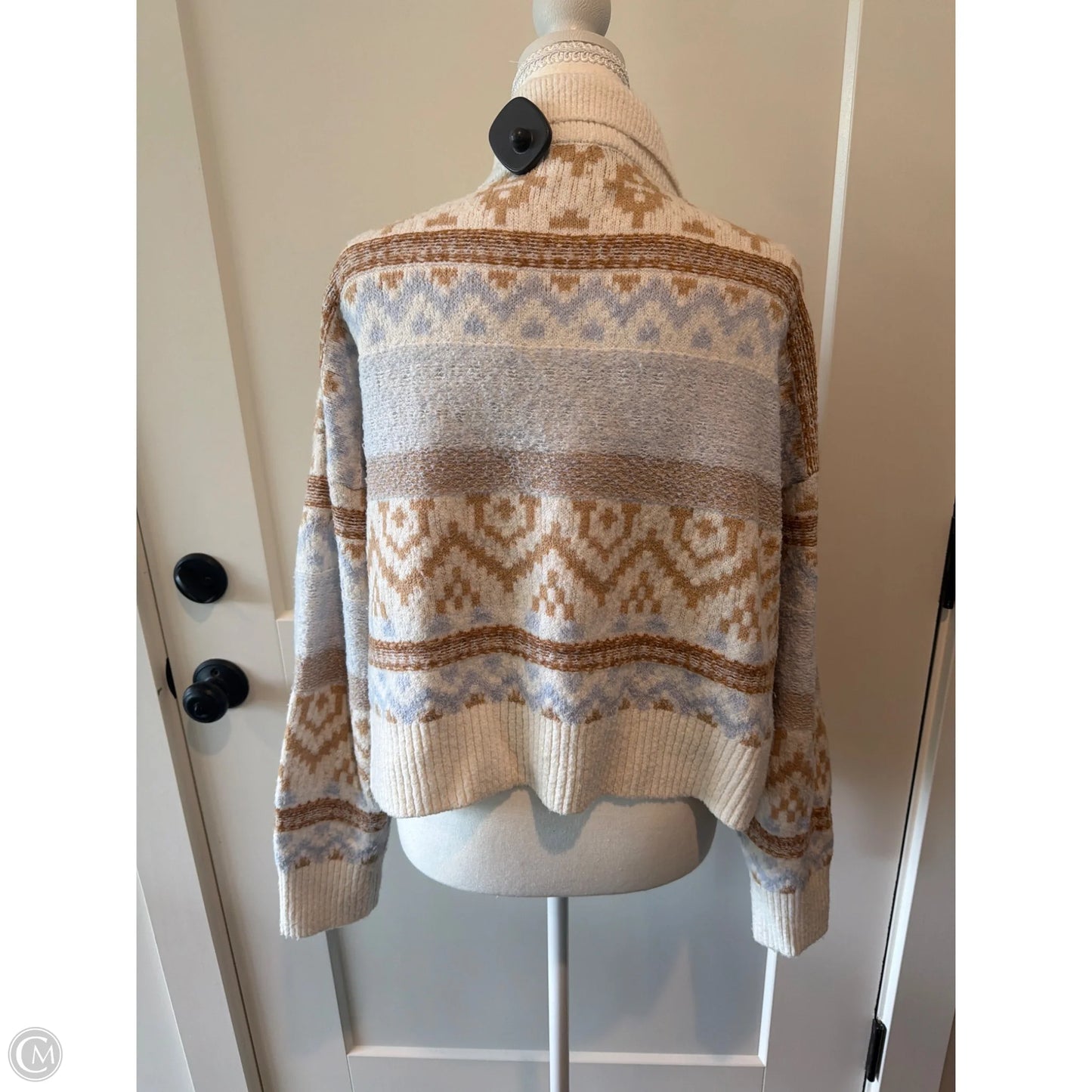 Sweater Cardigan By Pink In White, Size: Xl