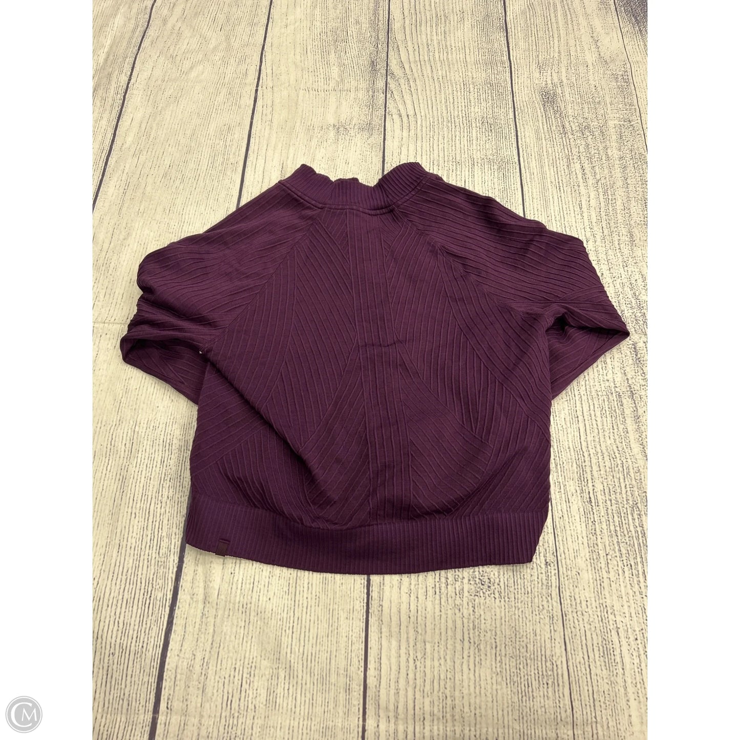 Athletic Top Long Sleeve Collar By Lululemon In Purple, Size: 8