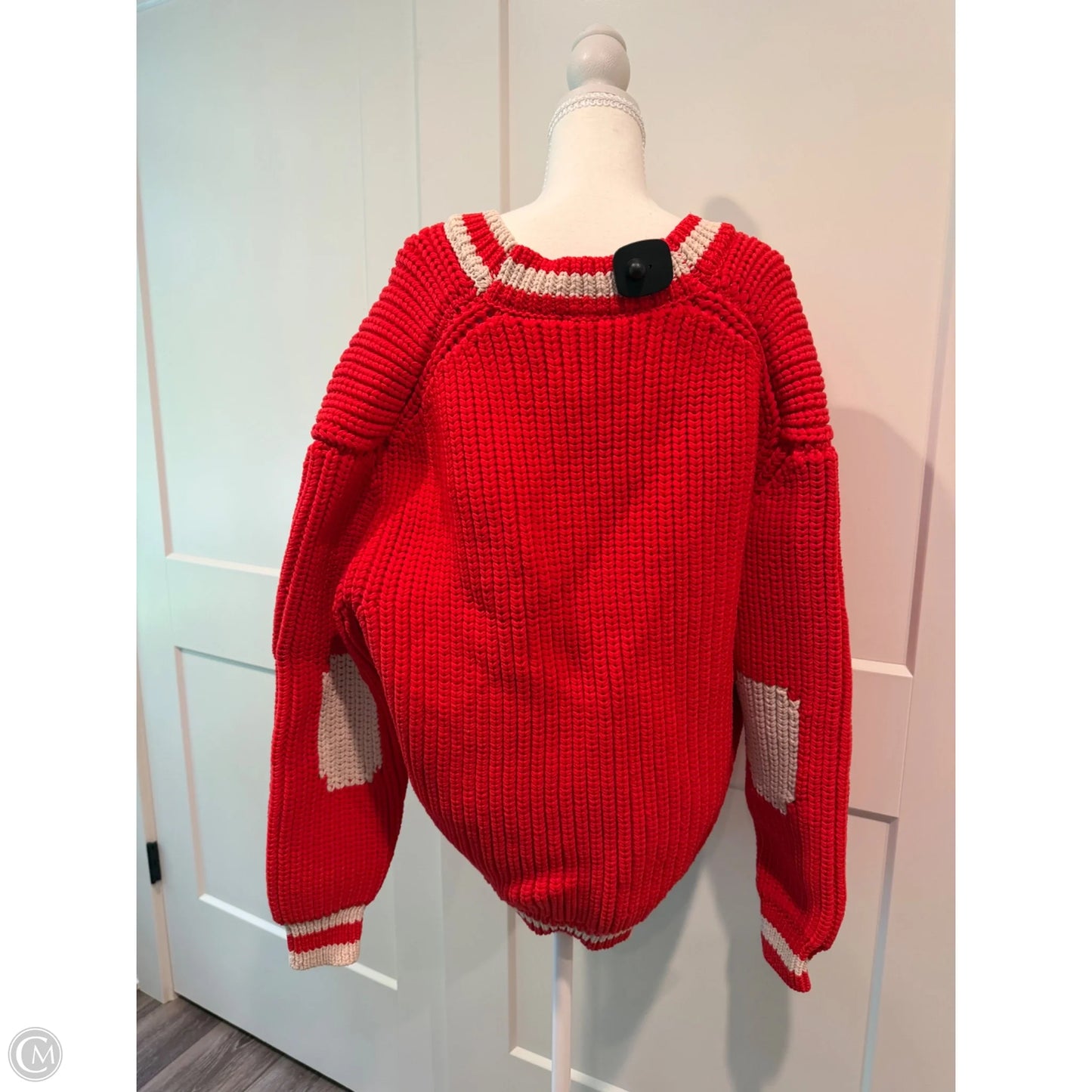 Sweater Cardigan By Cmb In Red, Size: M