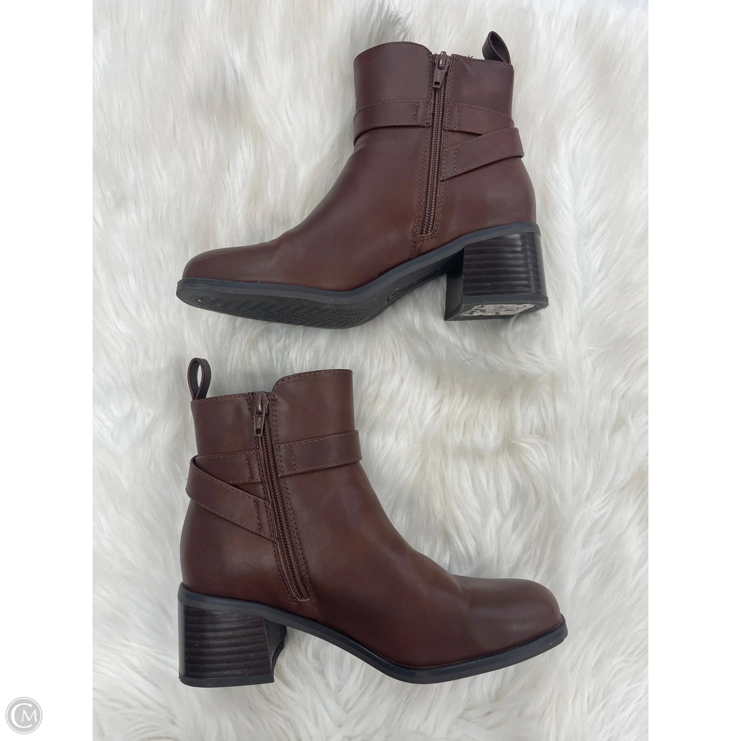 Boots Ankle Heels By Express In Tan, Size: 7