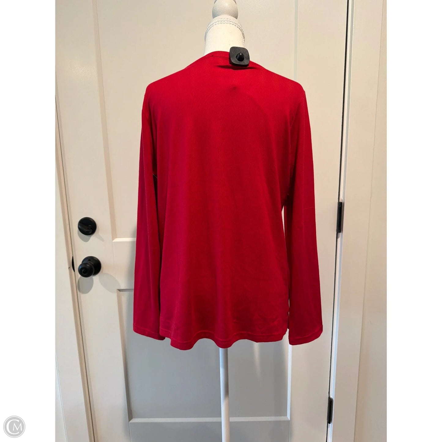 Top Long Sleeve Basic By Mario Serrani In Red, Size: M