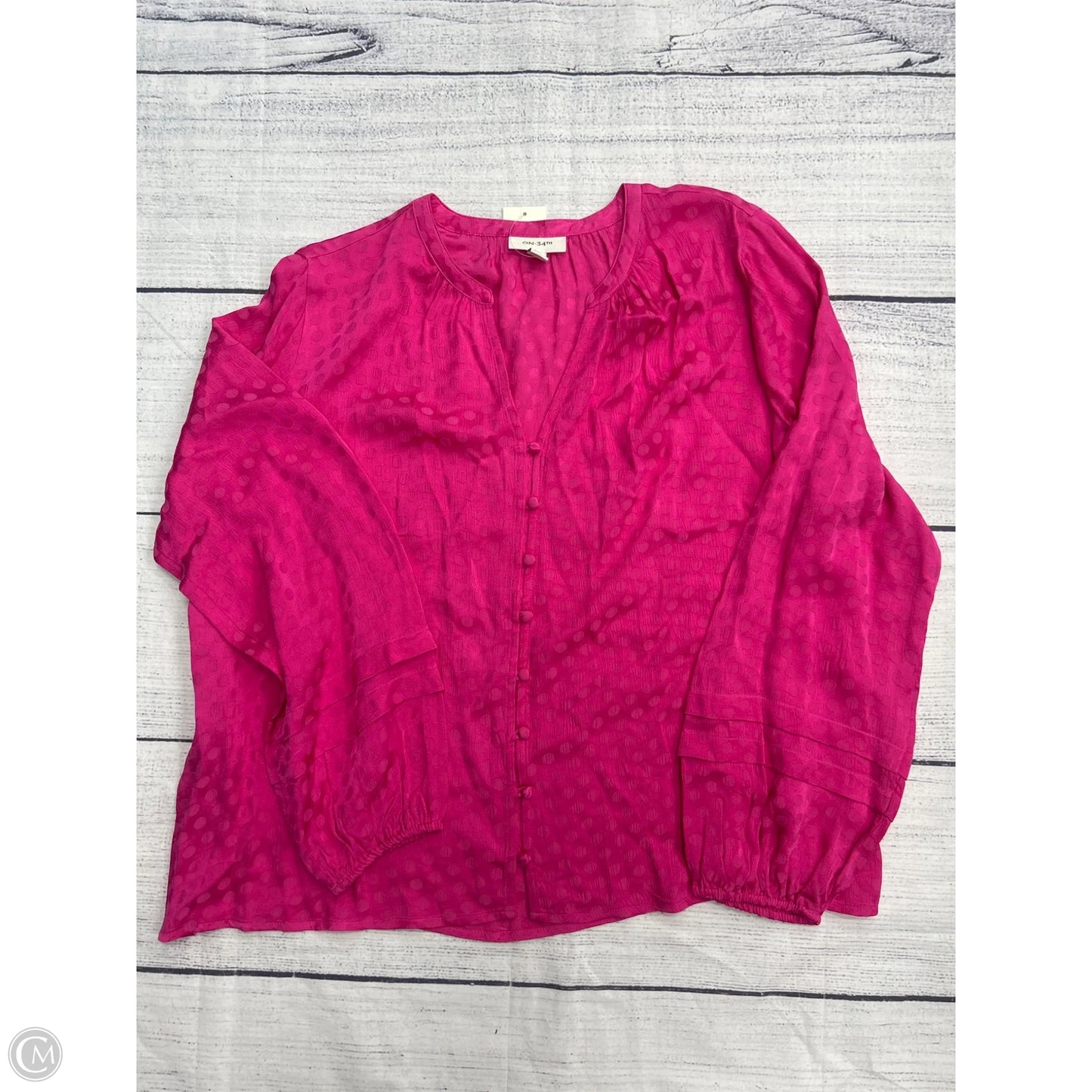 Top Long Sleeve By On 34th In Pink, Size: L