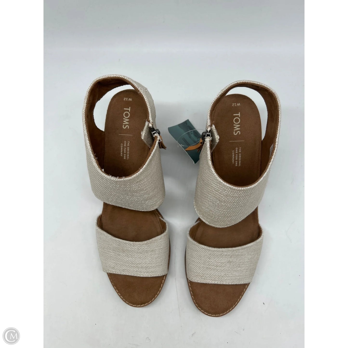 Sandals Heels Block By Toms In Grey, Size: 12