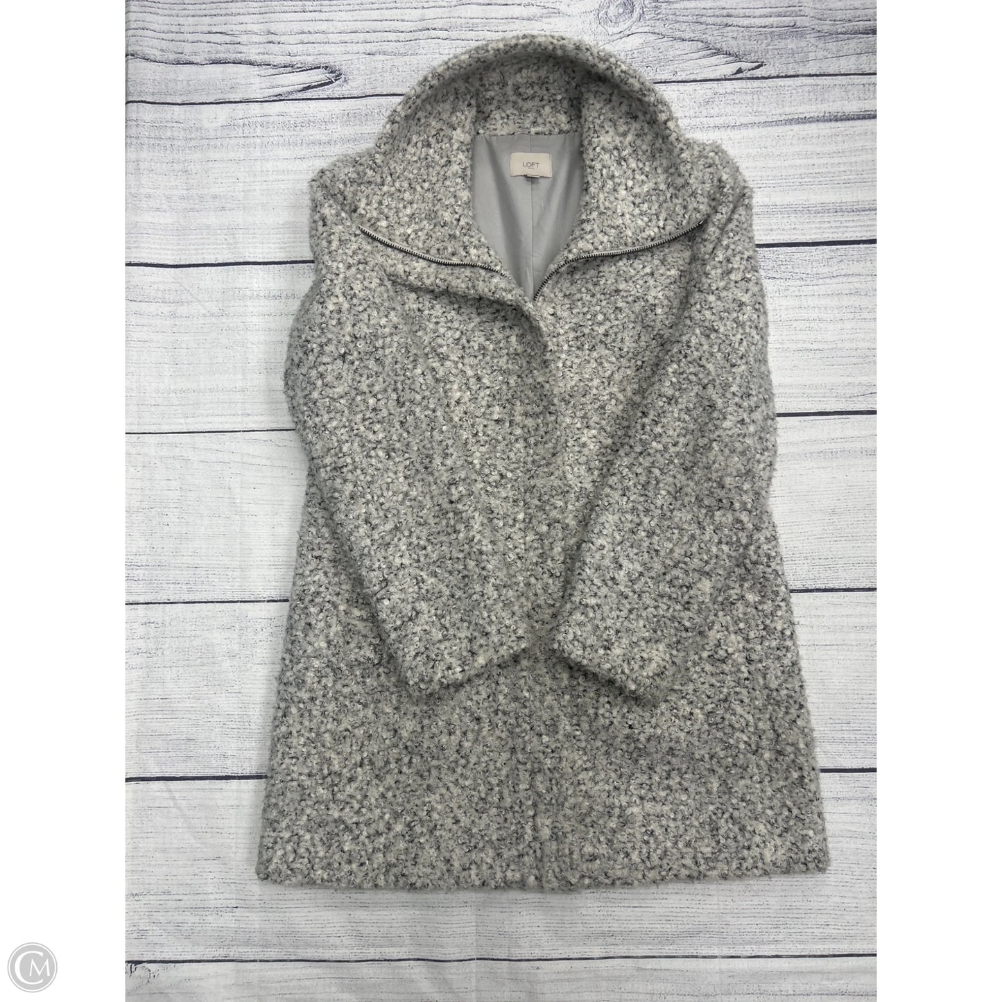Coat Other By Loft In Grey, Size: M