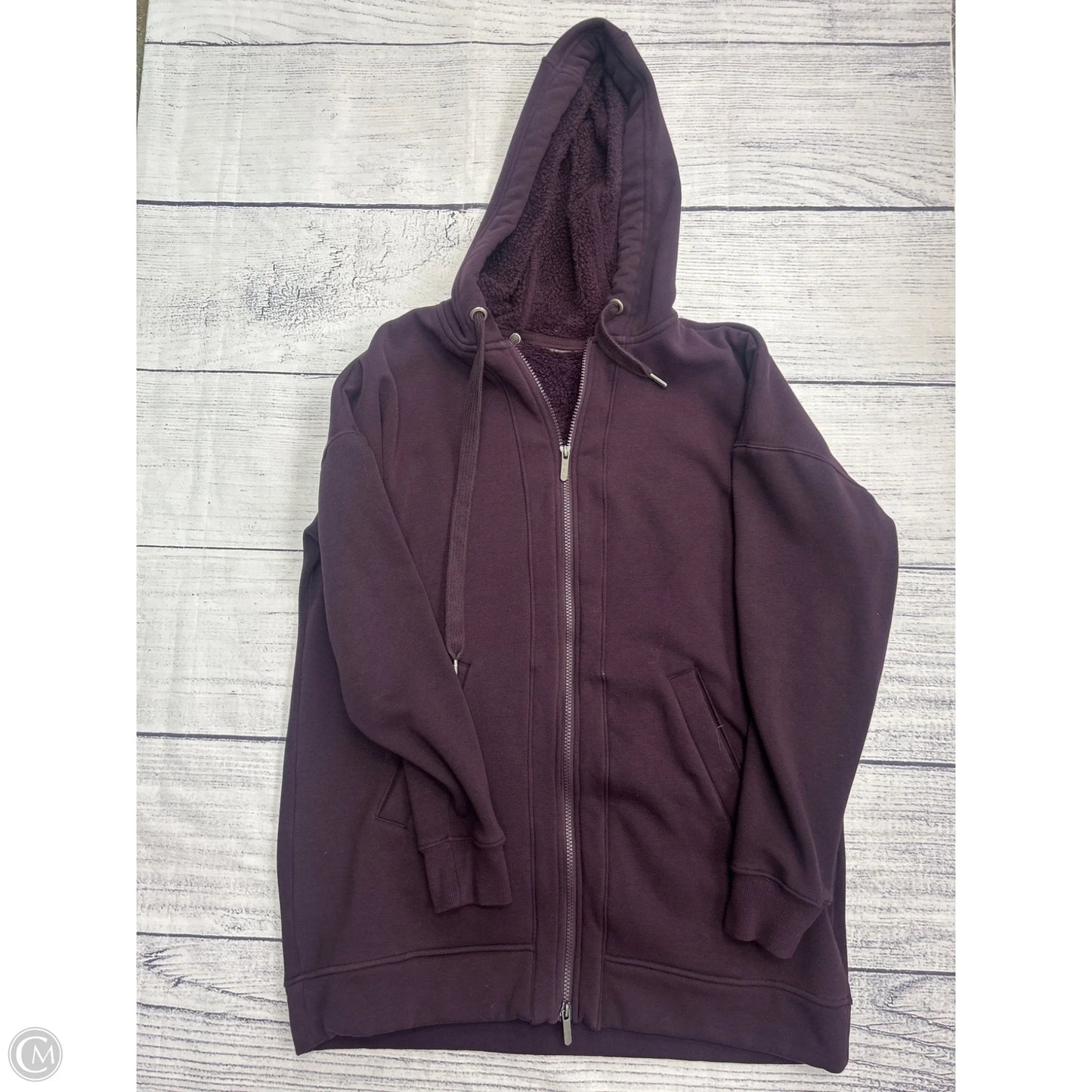Athletic Sweatshirt Hoodie By Athleta In Purple, Size: L