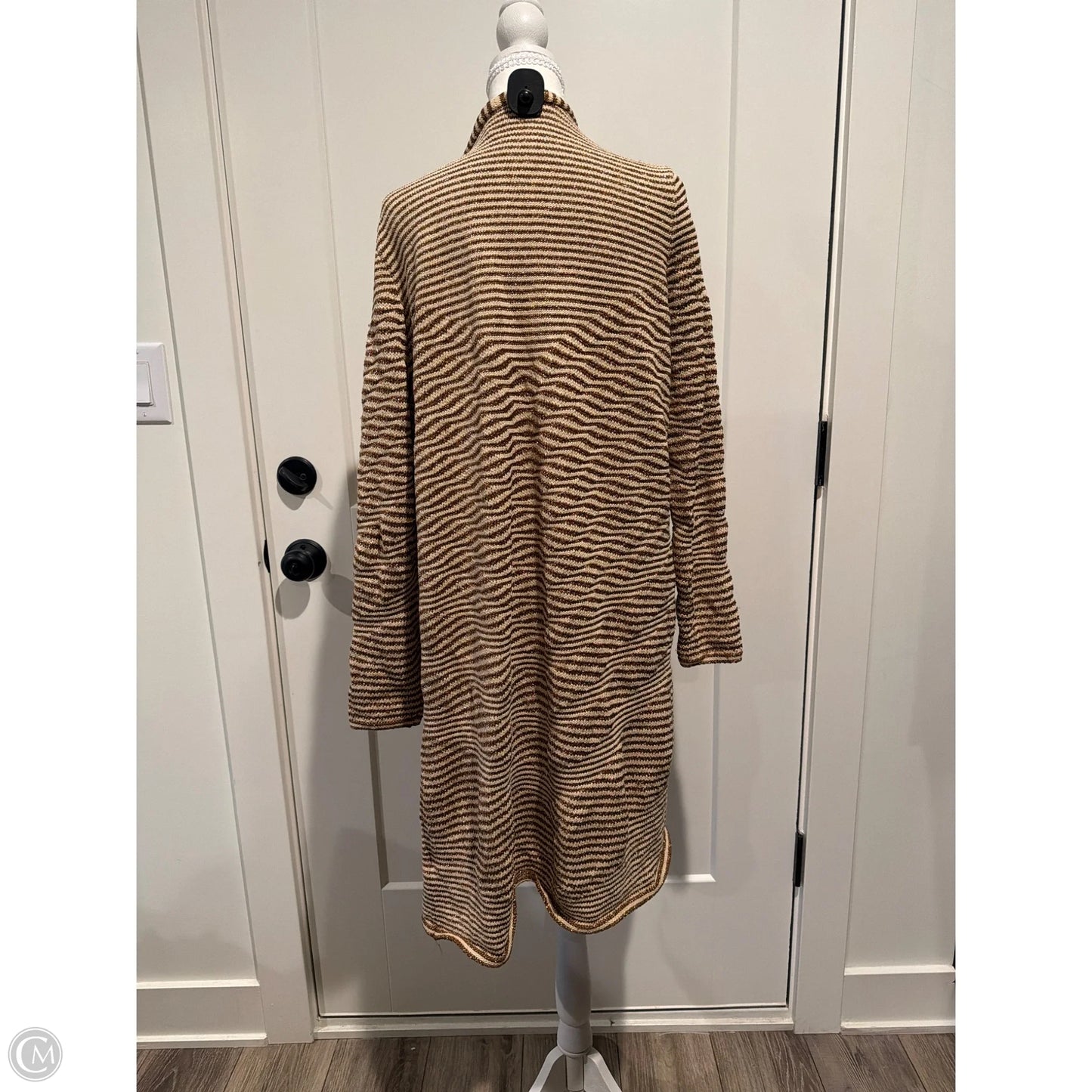 Sweater Cardigan By Chicos In Brown, Size: L