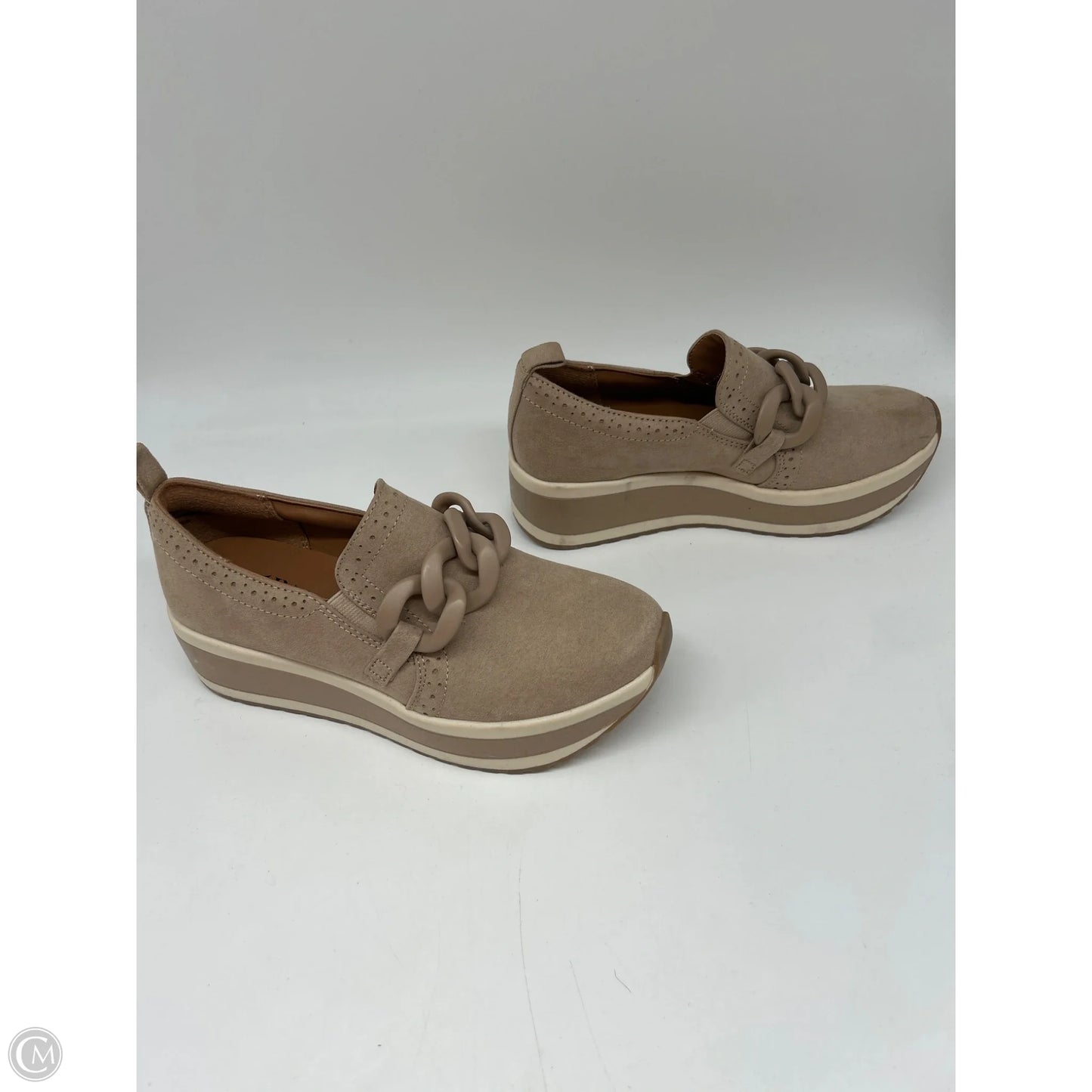 Shoes Heels Platform By Mad Love In Tan, Size: 6