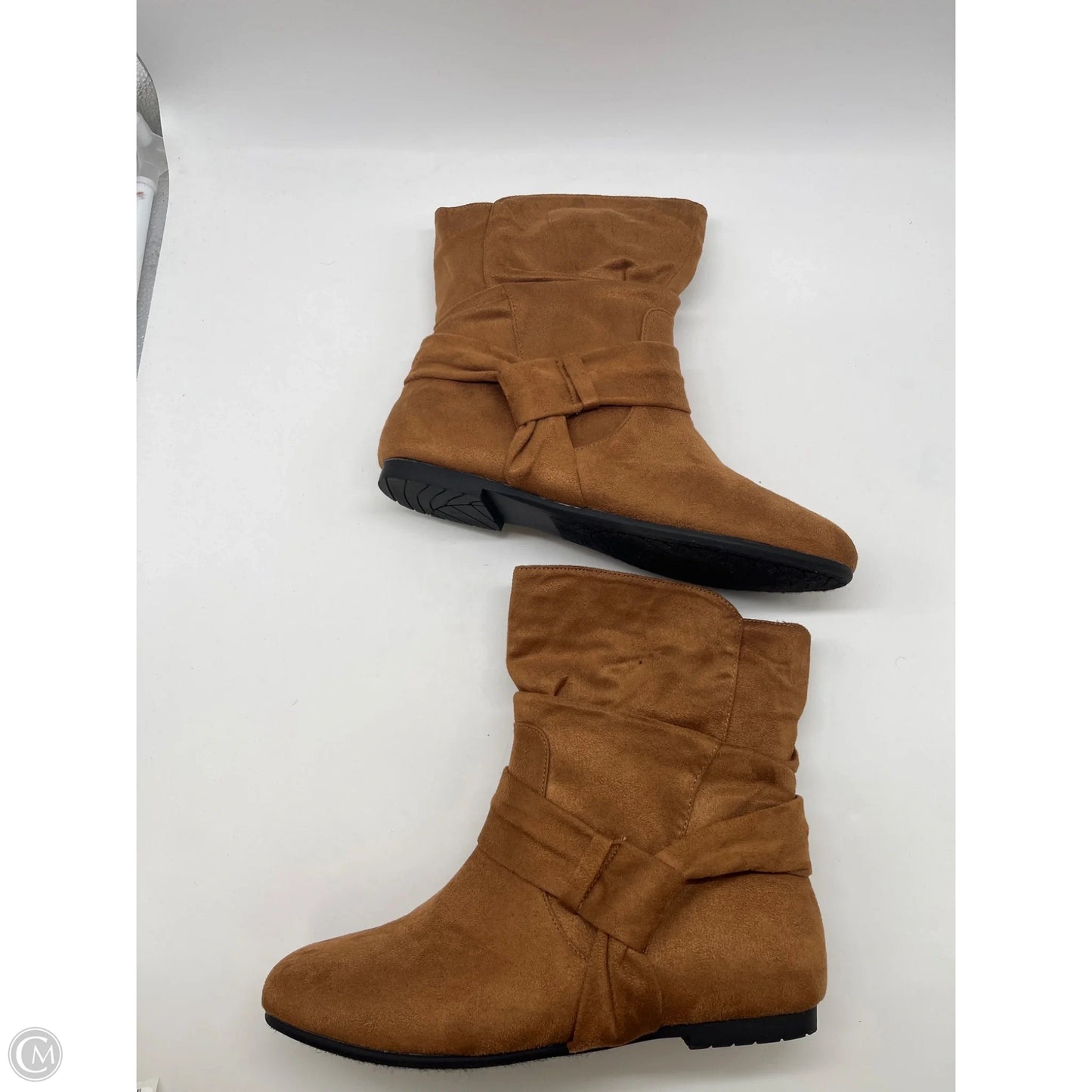 Boots Ankle Flats By Cmc In Brown, Size: 9.5