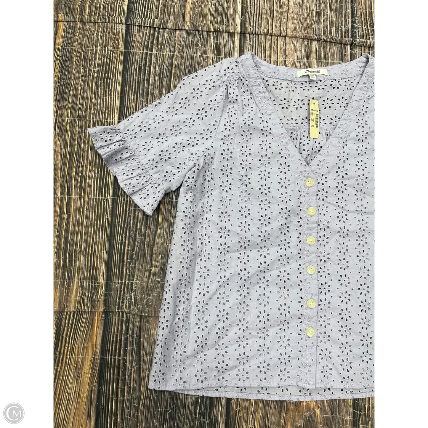 Top Short Sleeve By Madewell In Purple, Size: Xxs