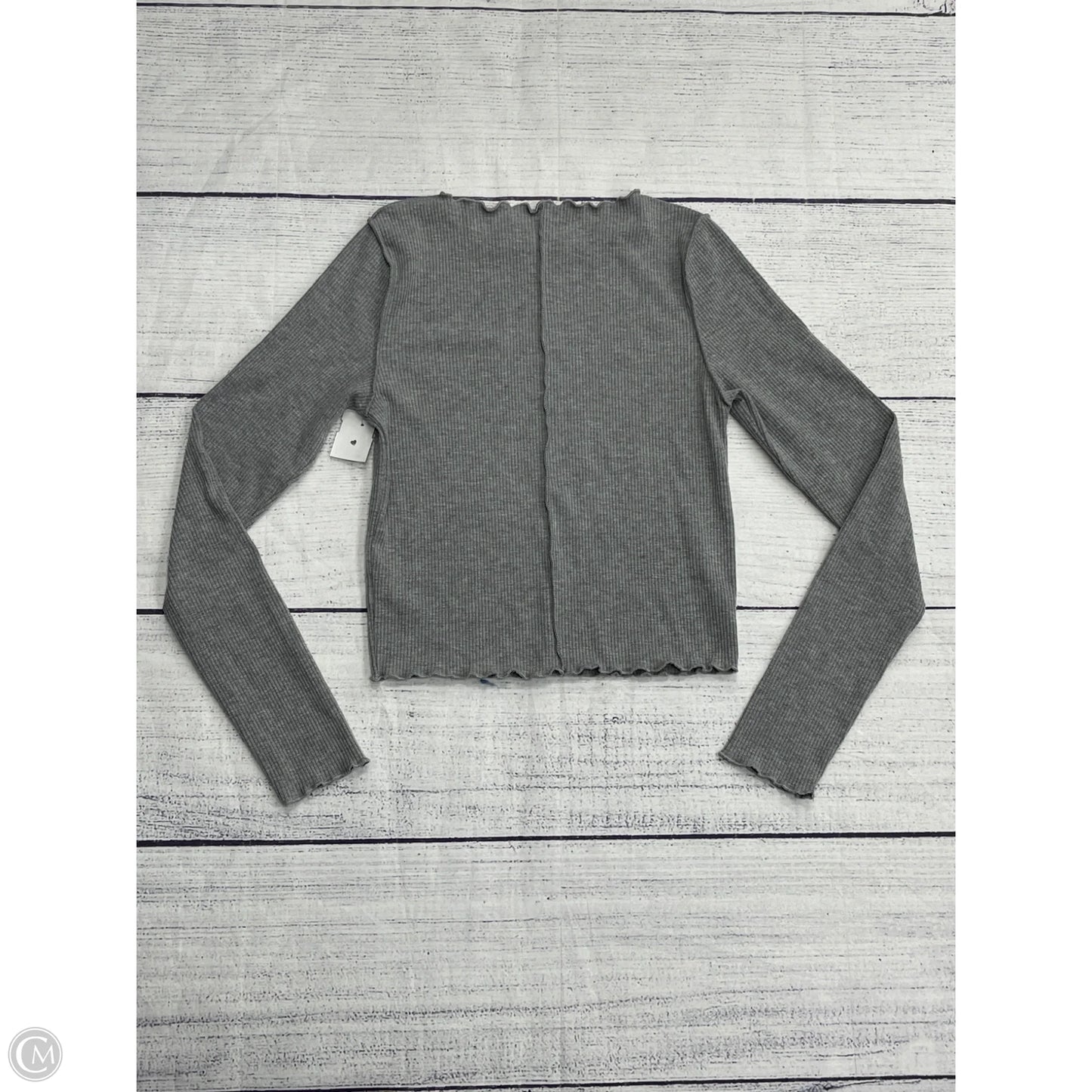 Top Long Sleeve By Aerie In Grey, Size: S