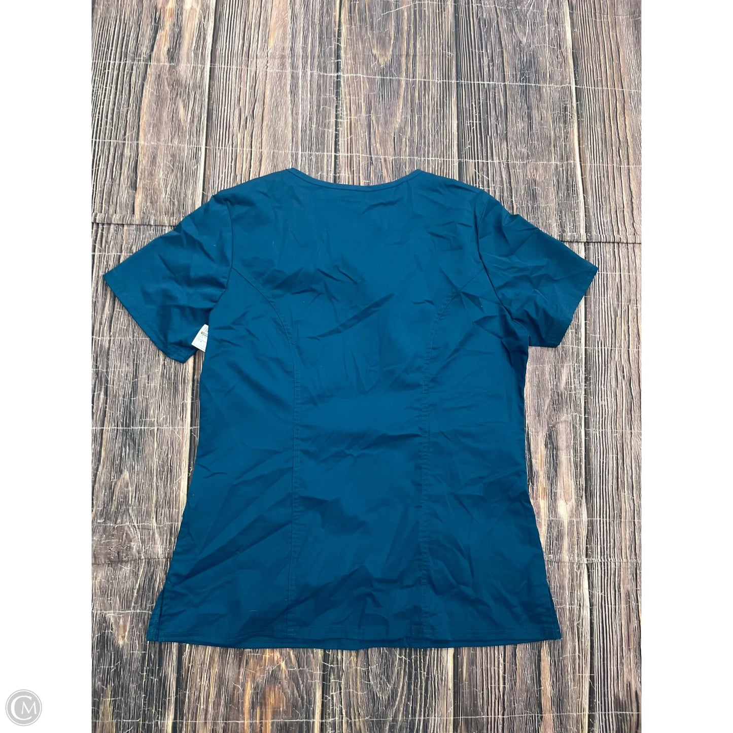 Top Short Sleeve By Cherokee In Blue, Size: M