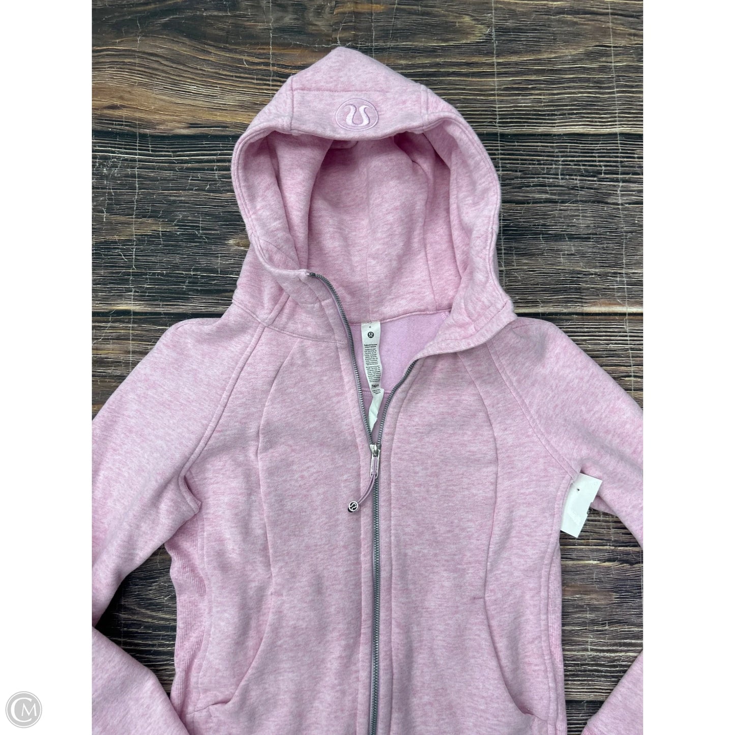 Athletic Sweatshirt Hoodie By Lululemon In Pink, Size: 6