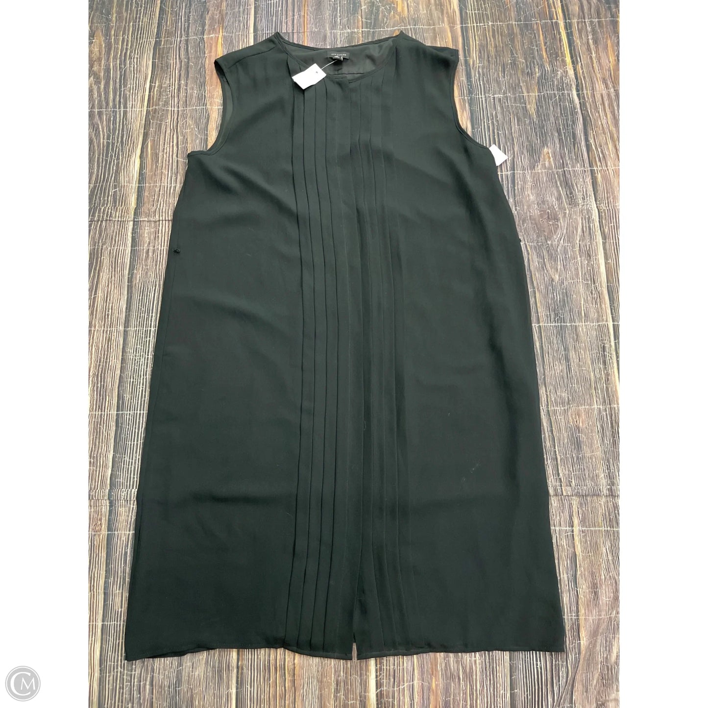 Dress Casual Midi By Ann Taylor In Black, Size: L