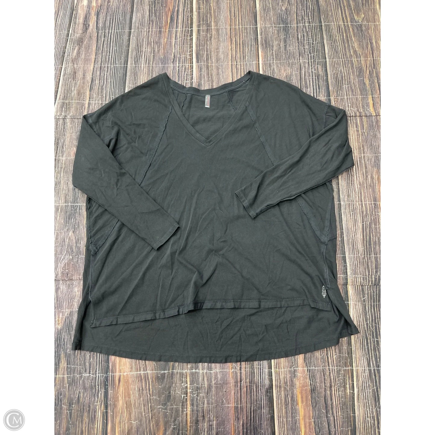 Athletic Top Long Sleeve Crewneck By Free People In Black, Size: Xs